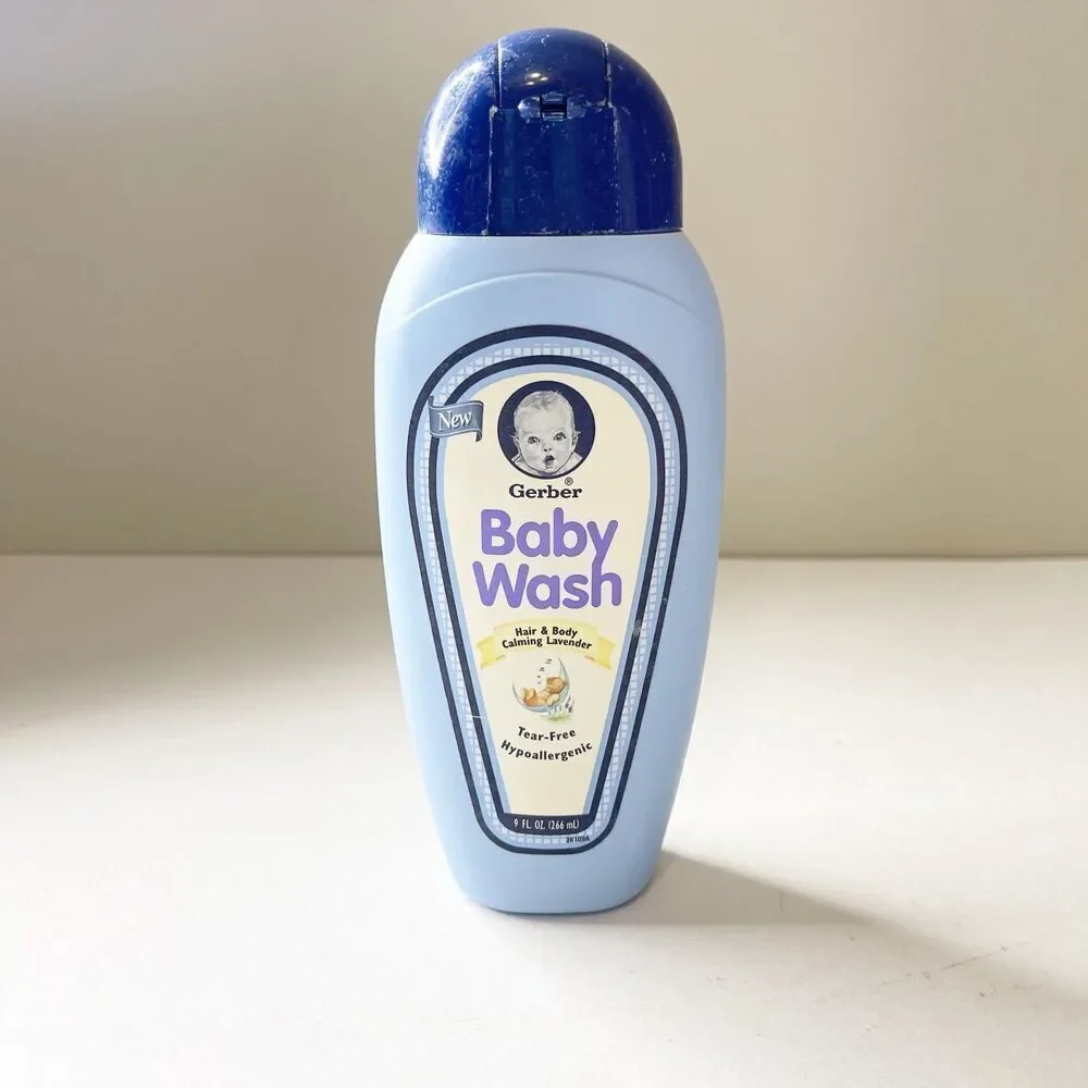 Vintage 90s Gerber Baby Wash Hair & Body Calming‎ Lavender Tear-Free 90% Full